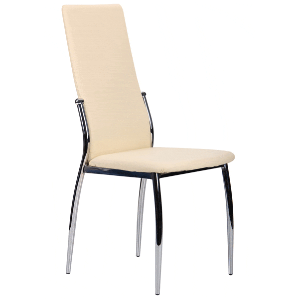 Стул AMF Картер Хром Кремовый-1