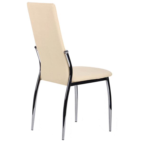 Стул AMF Картер Хром Кремовый-4