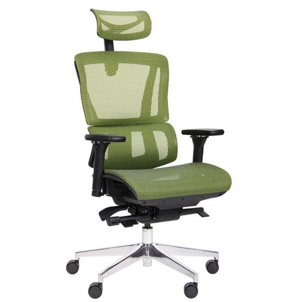 Кресло АМФ Agile Black Alum Green-0