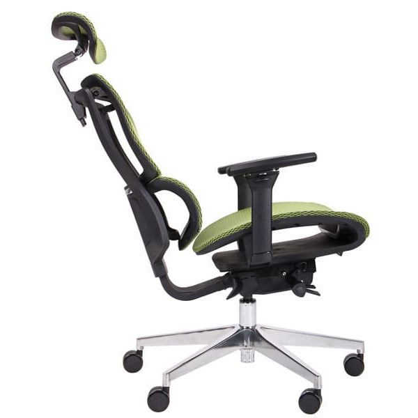 Кресло АМФ Agile Black Alum Green-4