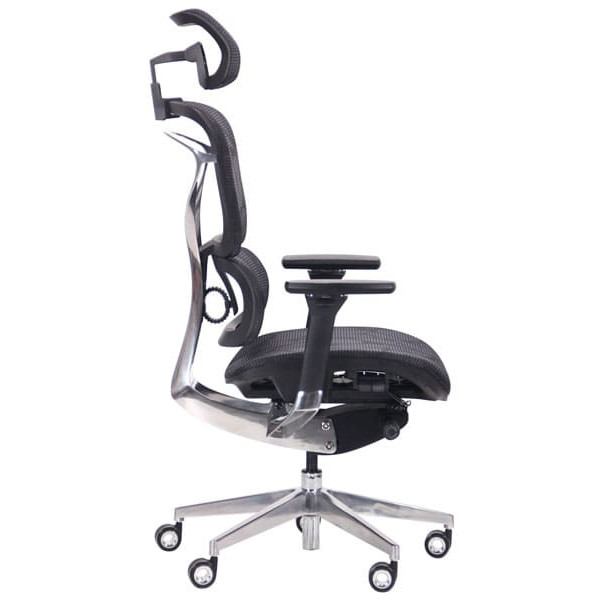 Крісло АМФ Crystal Alum Black Mesh-2