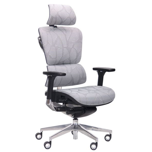 Кресло АМФ Crystal Alum Grey Mesh-0