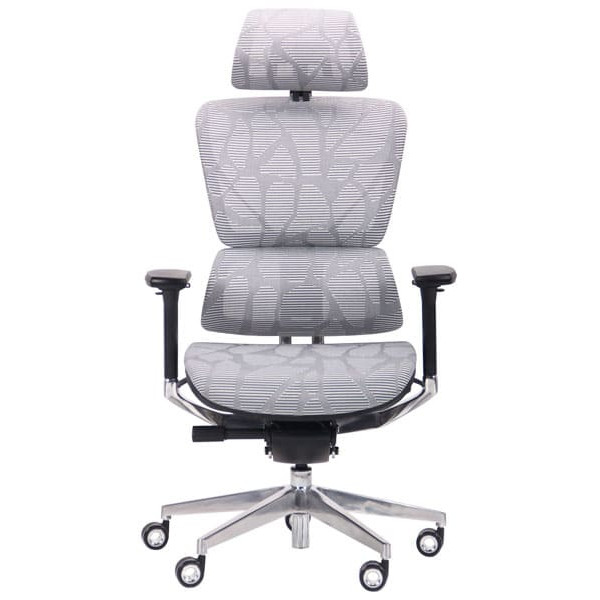 Кресло АМФ Crystal Alum Grey Mesh-1