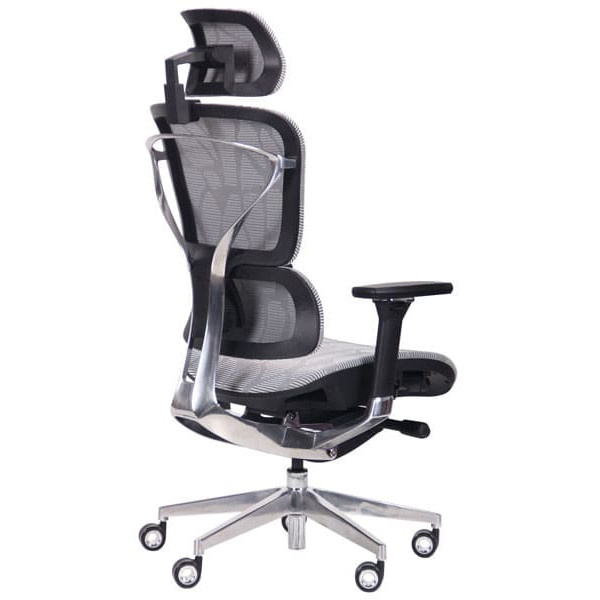 Кресло АМФ Crystal Alum Grey Mesh-3