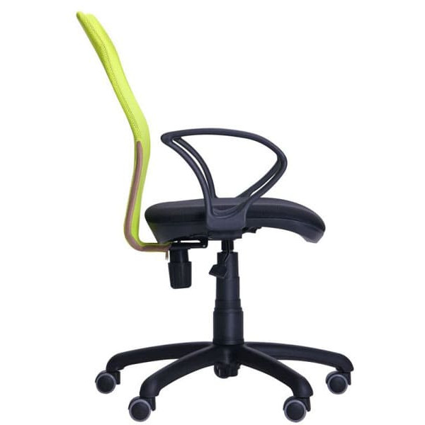 Кресло АМФ Oxi/АМФ-4 сиденье Сетка Черная/спинка Сетка Лайм-1