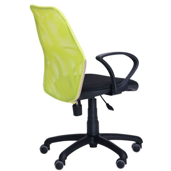 Кресло АМФ Oxi/АМФ-4 сиденье Сетка Черная/спинка Сетка Лайм-3