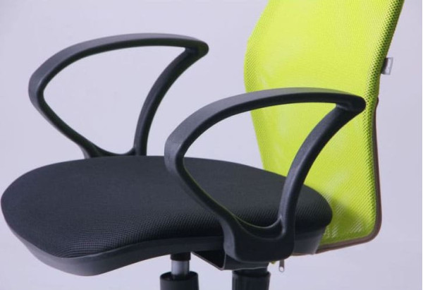 Кресло АМФ Oxi/АМФ-4 сиденье Сетка Черная/спинка Сетка Лайм-4