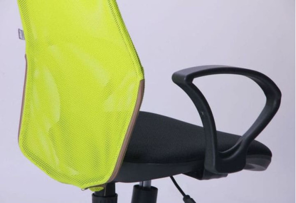 Кресло АМФ Oxi/АМФ-4 сиденье Сетка Черная/спинка Сетка Лайм-5