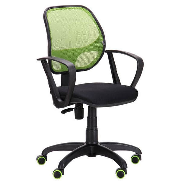 Крісло АМФ Біт Color/АМФ-7 сидіння Сітка Чорна/спинка Сітка Салатова-0