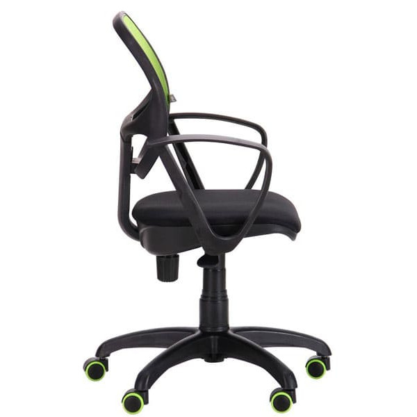 Крісло АМФ Біт Color/АМФ-7 сидіння Сітка Чорна/спинка Сітка Салатова-2