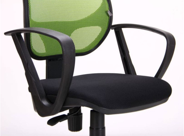 Крісло АМФ Біт Color/АМФ-7 сидіння Сітка Чорна/спинка Сітка Салатова-5