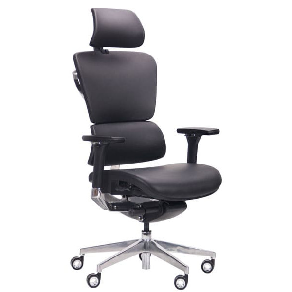 Крісло АМФ Crystal PRO Alum Black leather-0