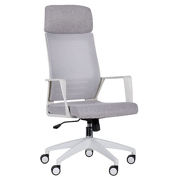 Кресло АМФ Twist White Светло-серый Кресло АМФ Twist White Светло-серый-0