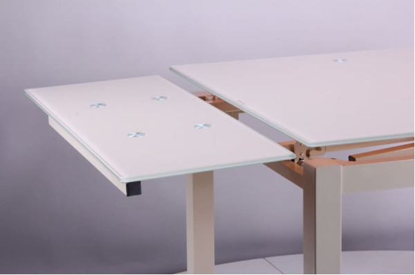 Розкладний обідній стіл AMF Афіни вершковий-8