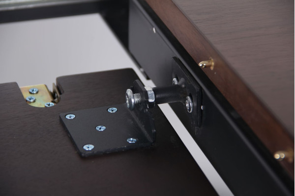 Розкладний обідній стіл AMF Rochester Чорний-шпон горіх-10