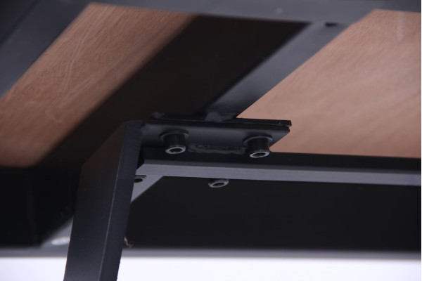 Розкладний обідній стіл AMF Rochester Чорний-шпон горіх-12