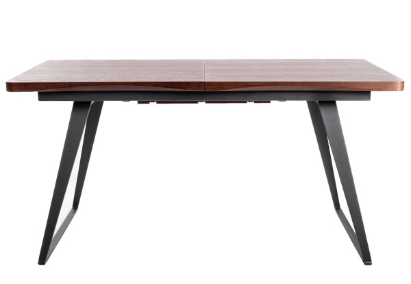 Розкладний обідній стіл AMF Rochester Чорний-шпон горіх-1