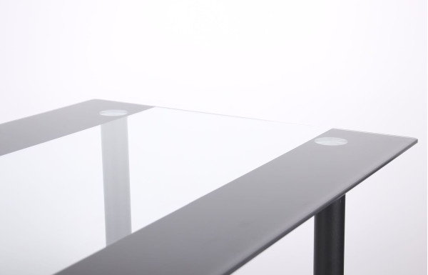 Обеденный стол АМФ Аттика Чёрный - Полоса Антрацит-8