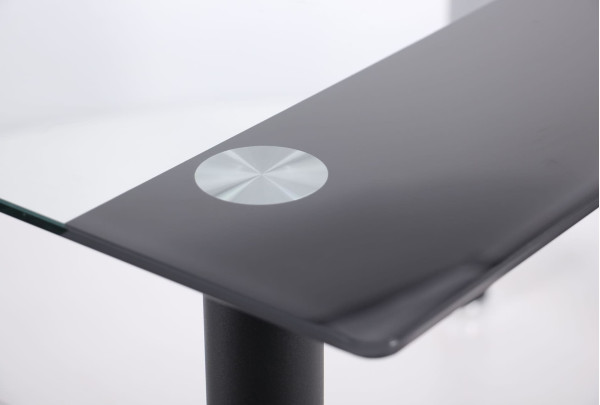 Обеденный стол АМФ Аттика Чёрный - Полоса Антрацит-9