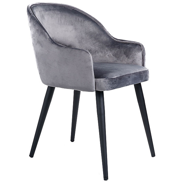 Стул-кресло AMF Aranguiz Черный-серый велюр-0