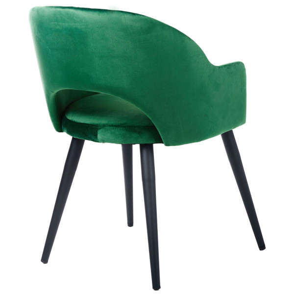 Стілець-крісло AMF Aranguiz Чорний-зелений велюр-2