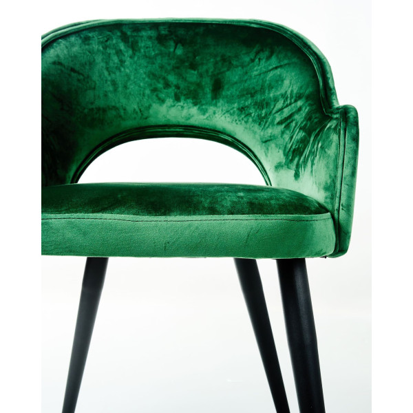 Стілець-крісло AMF Aranguiz Чорний-зелений велюр-3