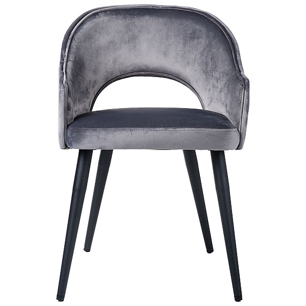 Стул-кресло AMF Aranguiz Черный-серый велюр-1