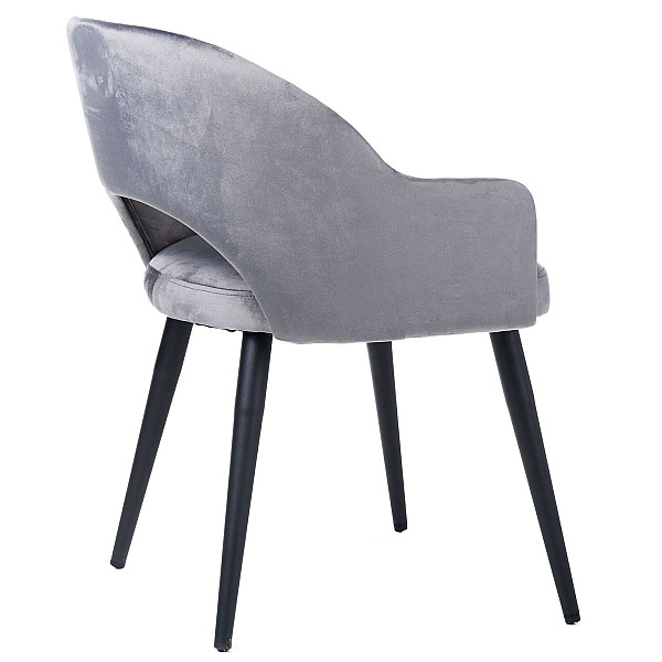 Стул-кресло AMF Aranguiz Черный-серый велюр-2