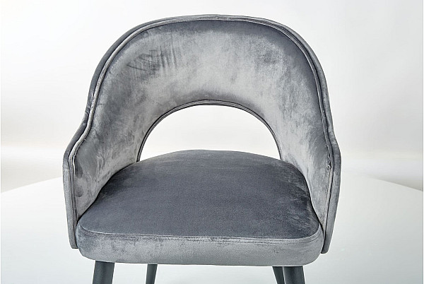 Стул-кресло AMF Aranguiz Черный-серый велюр-4