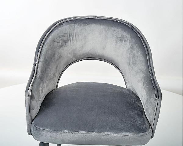 Стул-кресло AMF Aranguiz Черный-серый велюр-5