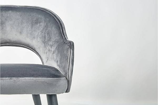 Стул-кресло AMF Aranguiz Черный-серый велюр-6