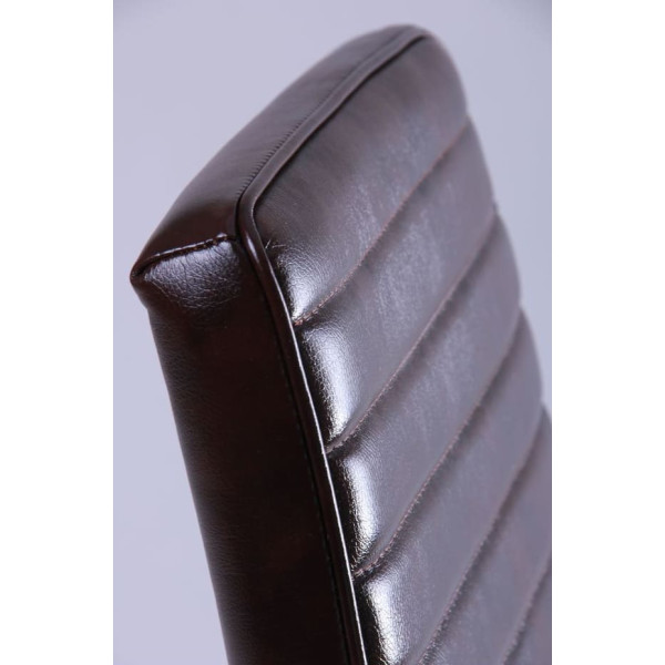 Стілець AMF Рандеву хром Мадрас дарк браун-5