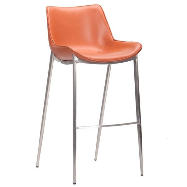 Барний стілець AMF Blanc Caramel Leather-0