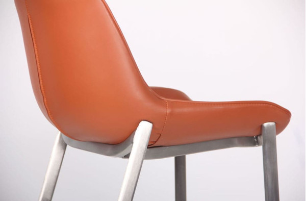 Барний стілець AMF Blanc Caramel Leather-6