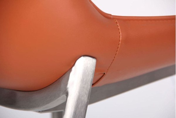 Барний стілець AMF Blanc Caramel Leather-7
