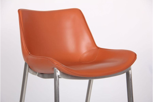 Барний стілець AMF Blanc Caramel Leather-5