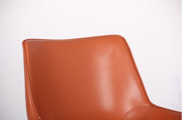 Барний стілець AMF Blanc Caramel Leather-8