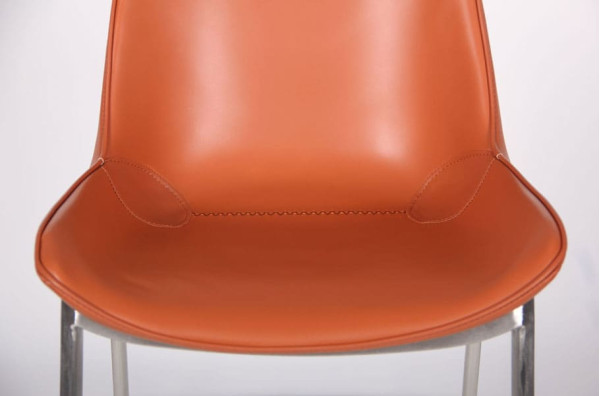 Барний стілець AMF Blanc Caramel Leather-9