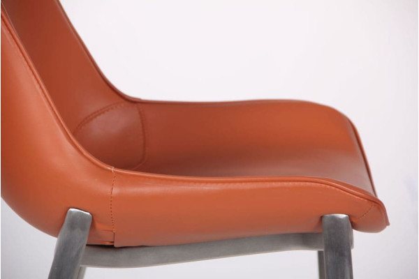 Барний стілець AMF Blanc Caramel Leather-10