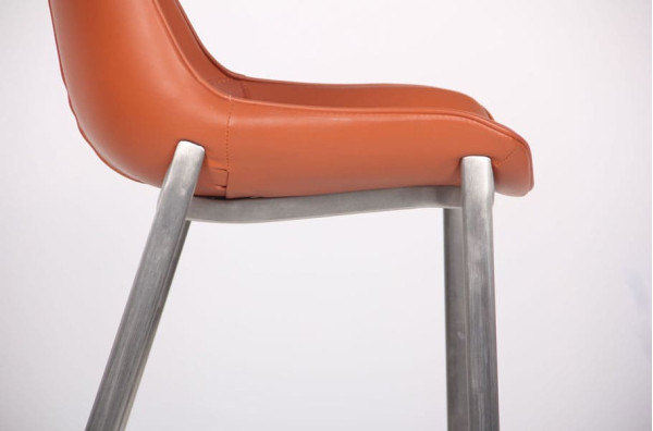 Барний стілець AMF Blanc Caramel Leather-11