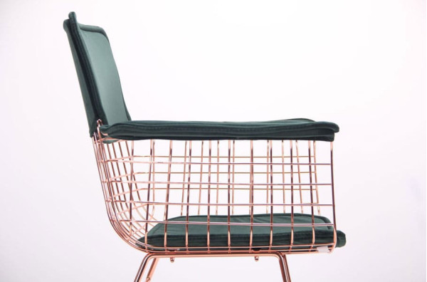 Крісло AMF Mino Rose Gold Emerald-6