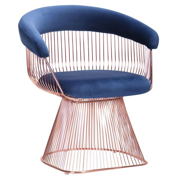 Кресло AMF Roller Rose Gold Royal Blue-1