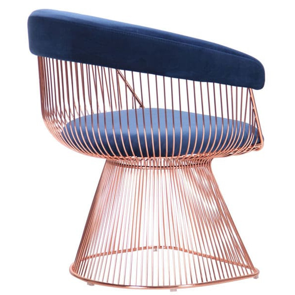 Кресло AMF Roller Rose Gold Royal Blue-4