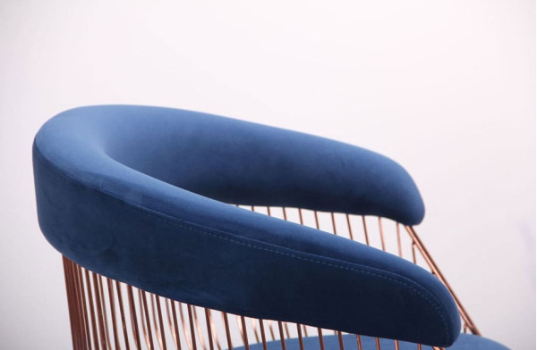 Кресло AMF Roller Rose Gold Royal Blue-8