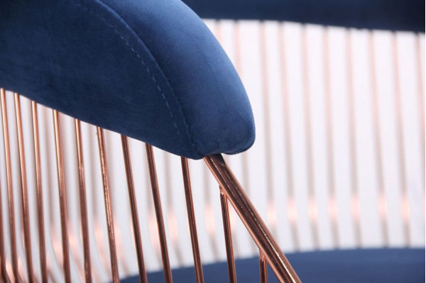 Кресло AMF Roller Rose Gold Royal Blue-9