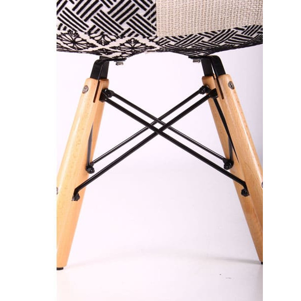 Крісло AMF Salex FB Wood Patchwork Чорно-білий-8