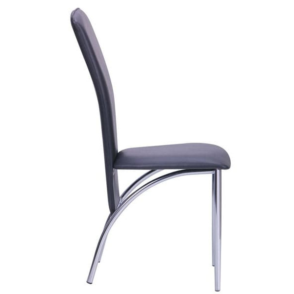 Стілець AMF Флоррі хром Скаден чорний-1