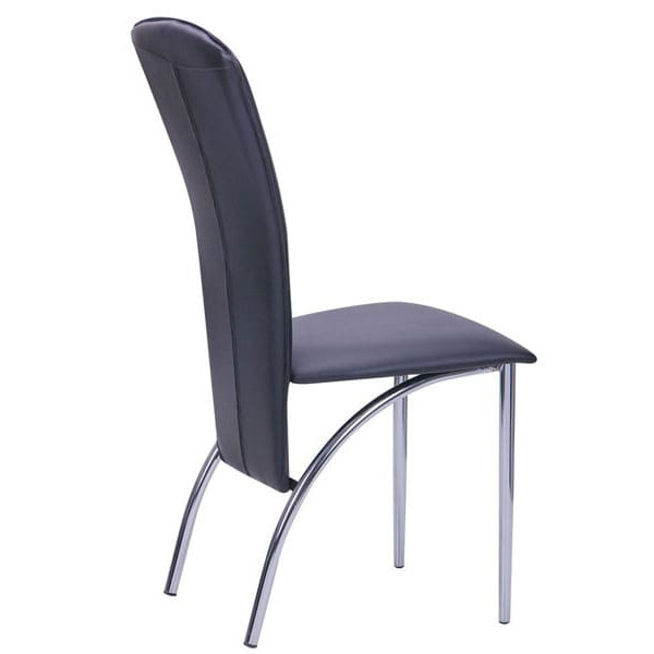 Стілець AMF Флоррі хром Скаден чорний-3