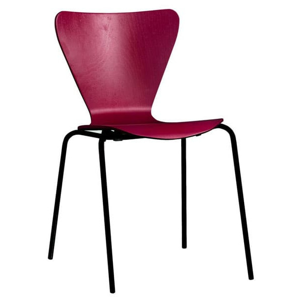 Стілець AMF Левіс Чорний Бордо-0