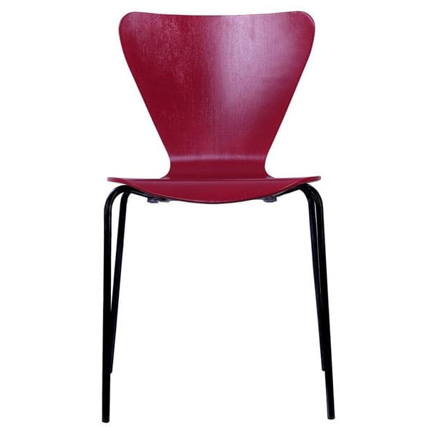 Стілець AMF Левіс Чорний Бордо-1